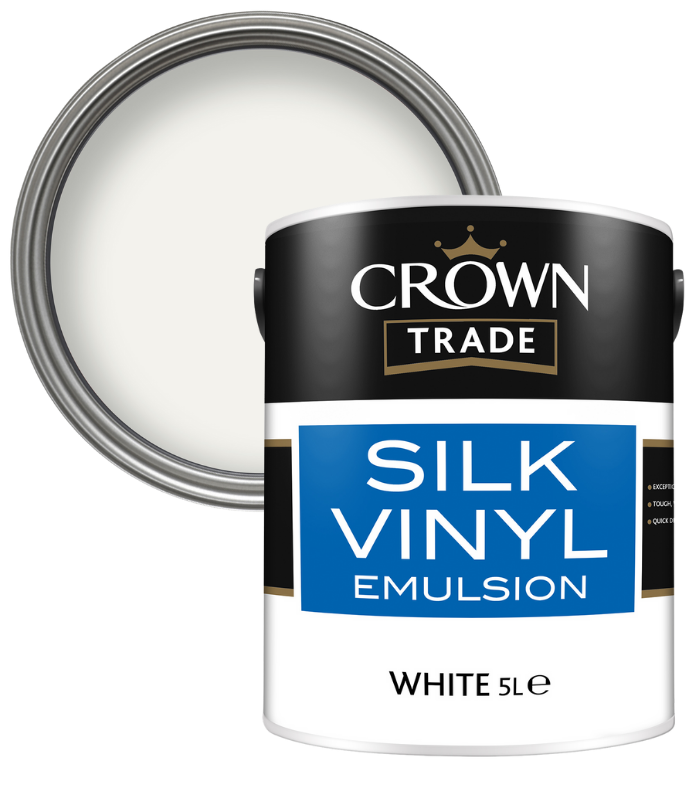 Crown Trade Vinyl Silk Emulsion - White - 5L