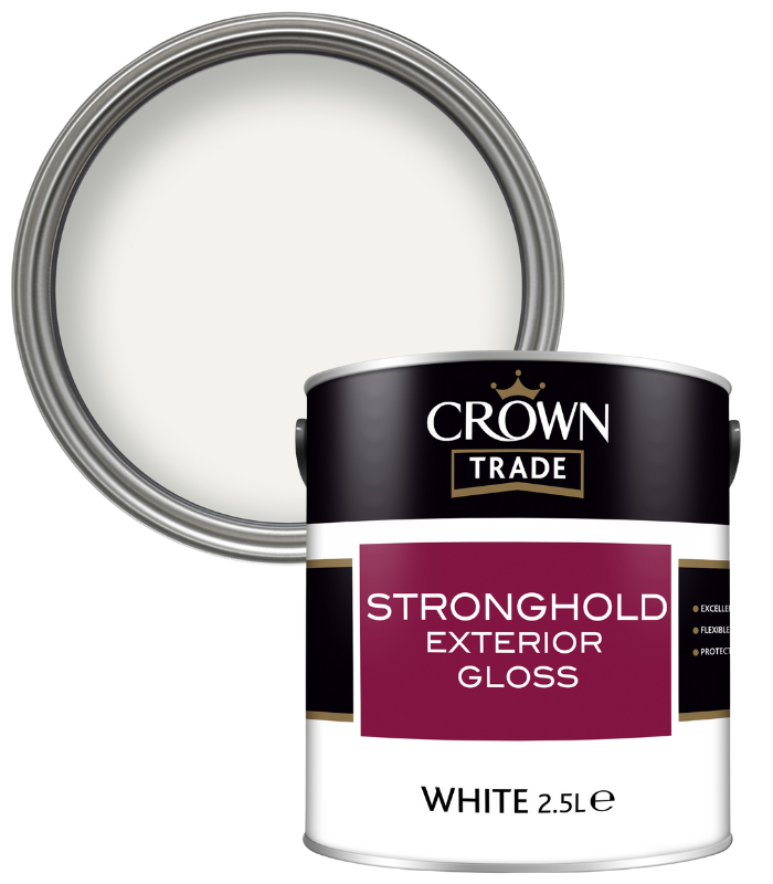 Crown Trade Stronghold Exterior Gloss - White - 2.5 Litre