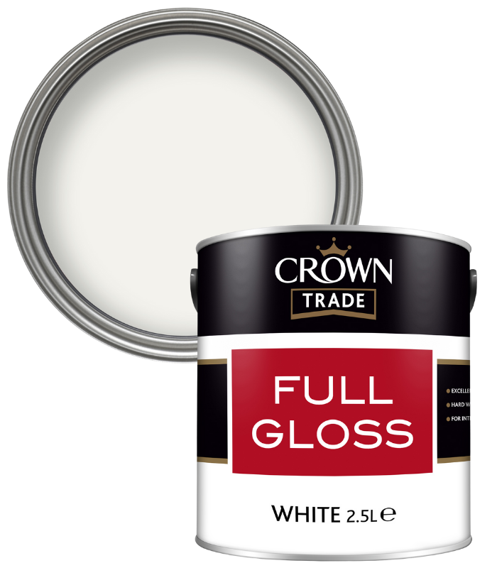 Crown Trade Full Gloss - White - 2.5L