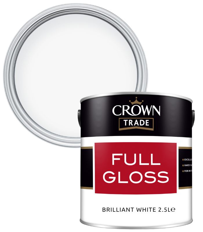 Crown Trade Full Gloss - Brilliant White - 2.5L