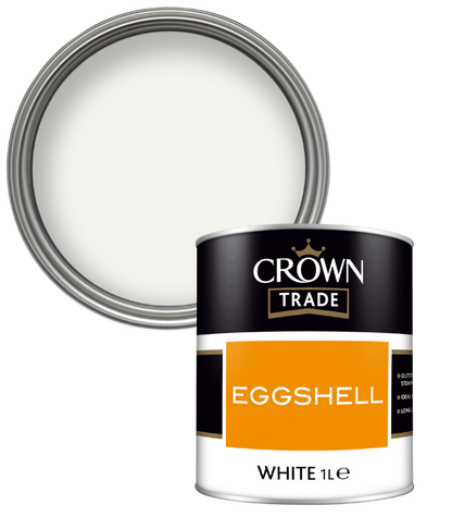 Crown Trade Eggshell - White - 1L