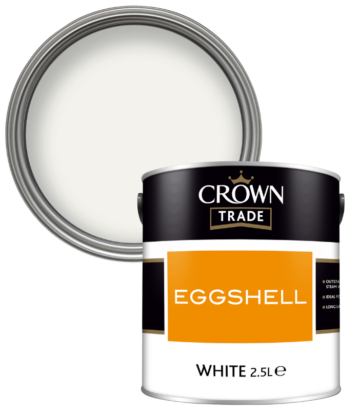 Crown Trade Eggshell - White - 2.5L