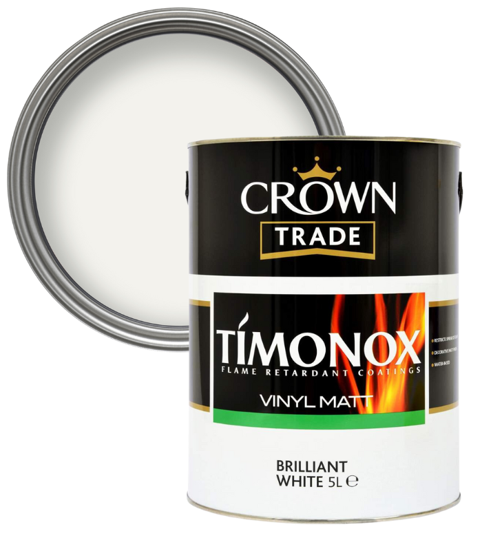 Crown Trade Timonox Vinyl Matt - Brilliant White - 5 Litre