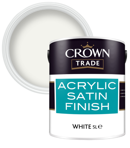 Crown Trade Acrylic Satin - White - 5L