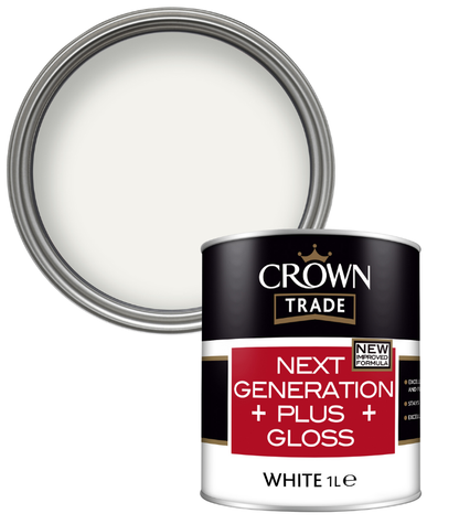 Crown Trade Next Generation Plus Gloss - White - 1L