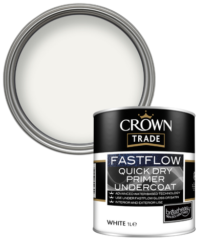 Crown Trade Fastflow Quick Dry Undercoat - White - 1L