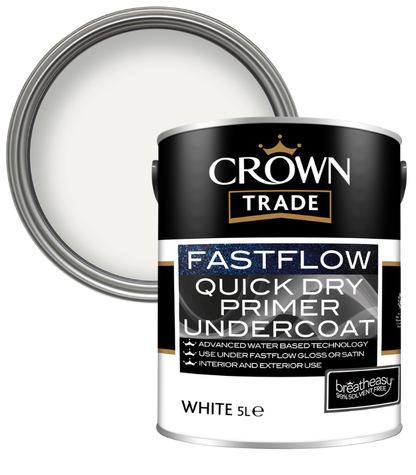Crown Trade Fastflow Quick Dry Undercoat - White - 5L