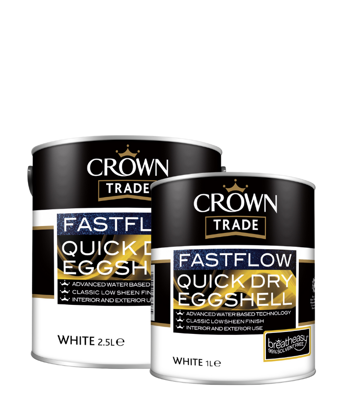 Crown Trade Fast Flow Quick Dry Eggshell - White