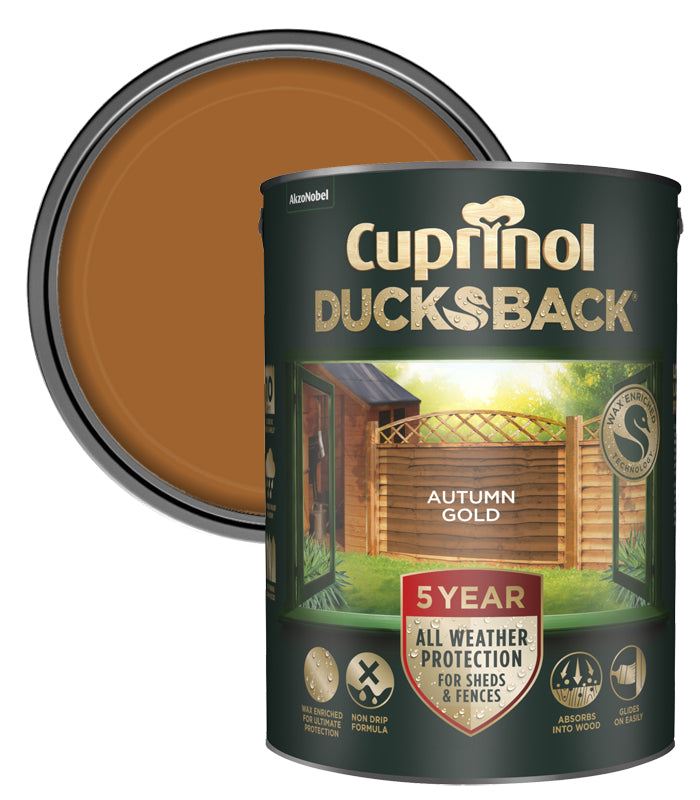 Cuprinol 5 Year Ducksback - 5L - Autumn Gold