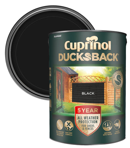 Cuprinol 5 Year Ducksback  - 5L - Black