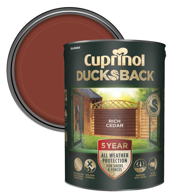 Cuprinol 5 Year Ducksback - 5L - Rich Cedar