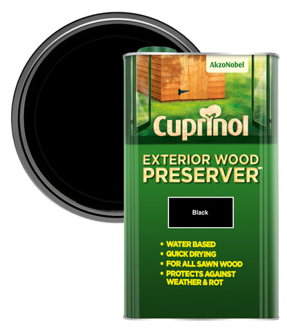 Cuprinol Exterior Wood Preserver Black 5L