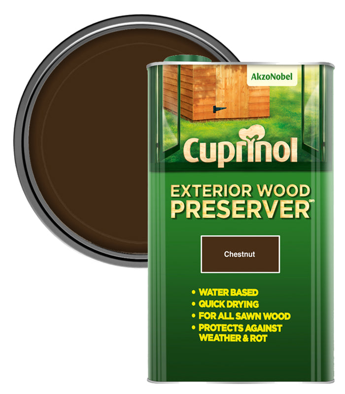 Cuprinol Exterior Wood Preserver Chestnut 5L