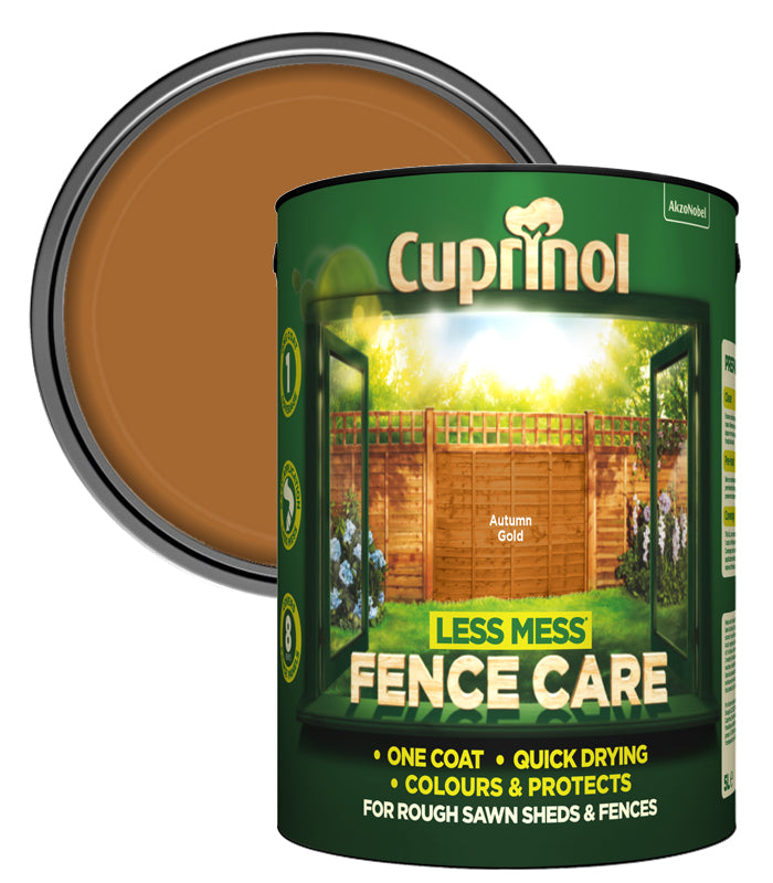 Cuprinol Less Mess Fence Care - Autumn Gold - 5L