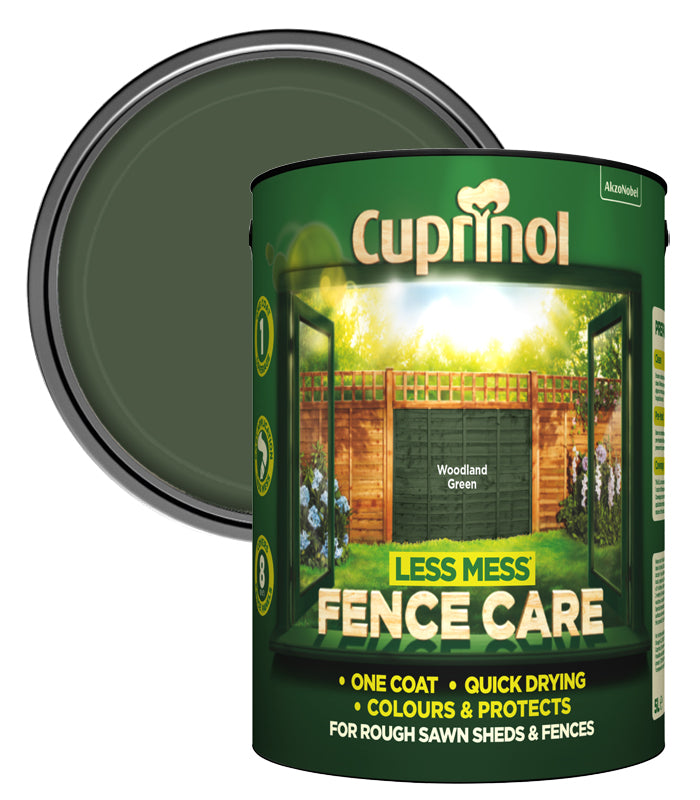 Cuprinol Less Mess Fence Care Woodland Green 5L