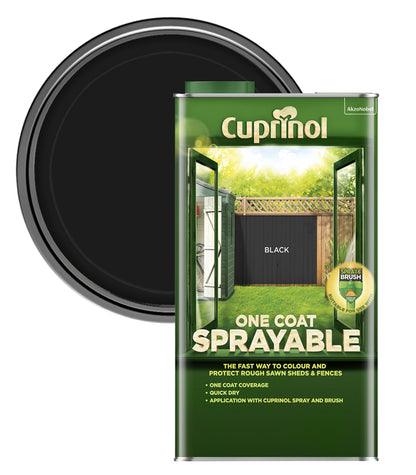 Cuprinol One Coat Sprayable Fence Treatment - Black - 5 Litres