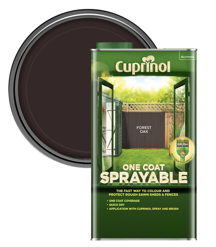 Cuprinol One Coat Sprayable Fence Treatment - Forest Oak - 5 Litres