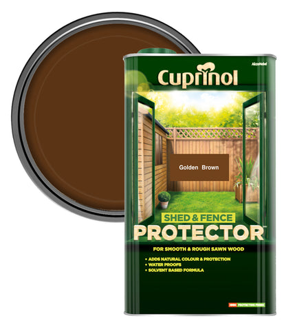 Cuprinol Shed and Fence Protector Golden Brown 5 Litre