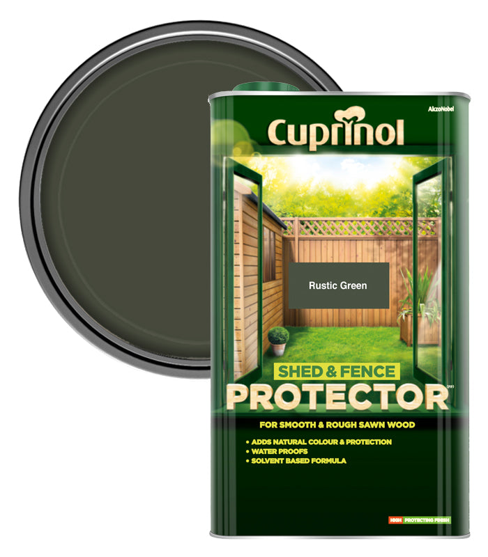 Cuprinol Shed and Fence Protector Rustic Green 5 Litre