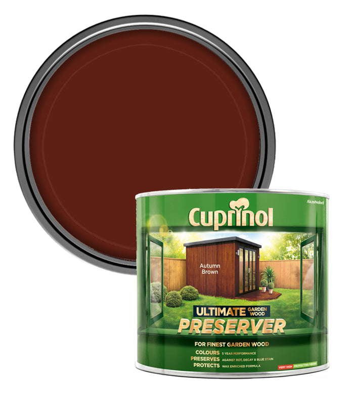 Cuprinol Ultimate Garden Wood Preserver Autumn Brown 1L
