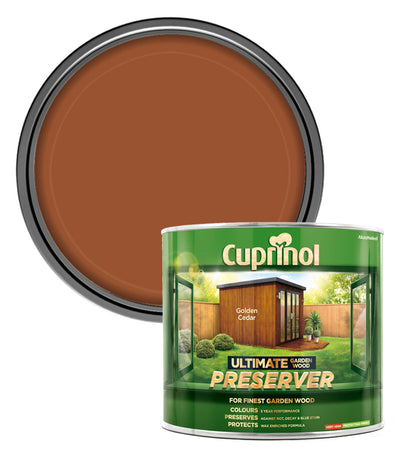 Cuprinol Ultimate Garden Wood Preserver Golden Cedar 1L