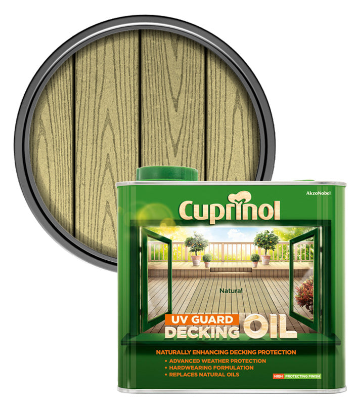 Cuprinol UV Guard Decking Oil - Natural - 2.5 Litres