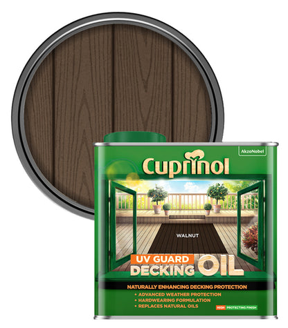 Cuprinol UV Guard Decking Oil - Walnut - 2.5 Litres