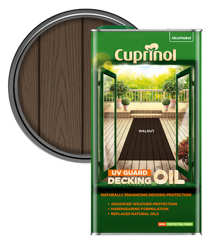 Cuprinol UV Guard Decking Oil - Walnut - 5 Litres