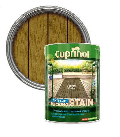 Cuprinol Anti Slip Decking Stain - Country Cedar - 5 Litre