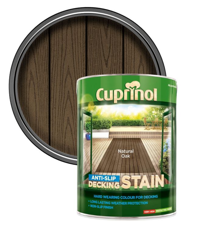 Cuprinol Anti Slip Decking Stain - Natural Oak - 5 Litre