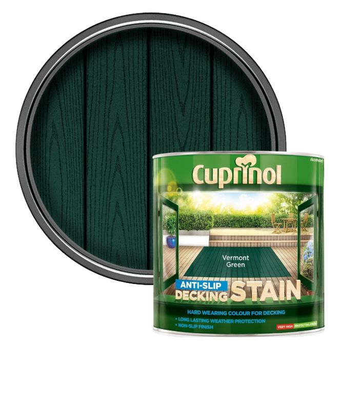 Cuprinol Anti Slip Decking Stain - Vermont Green - 2.5 Litre