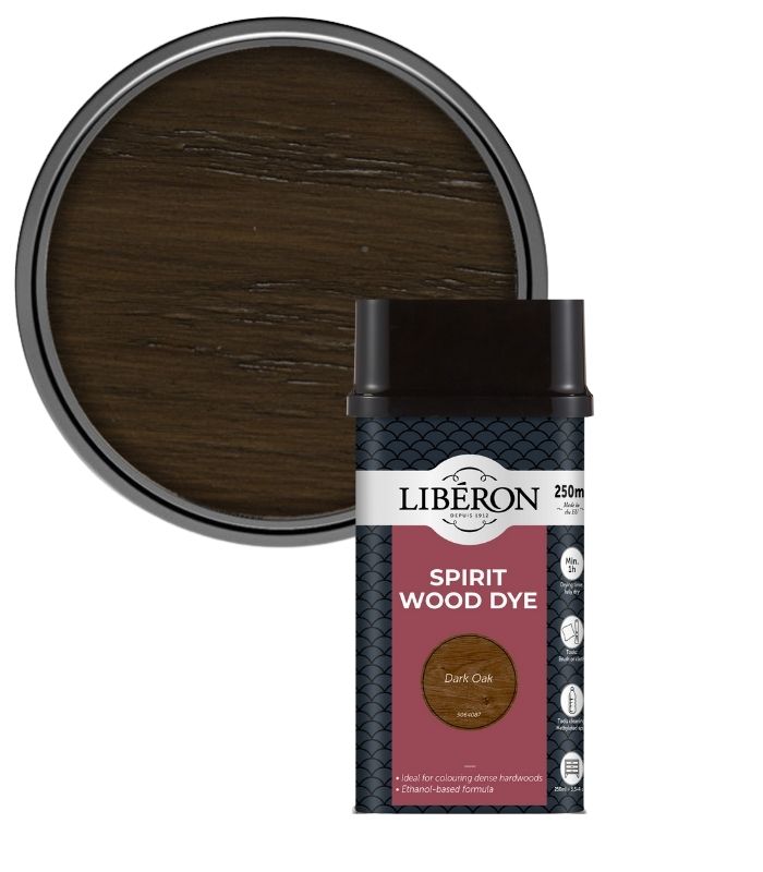 Liberon Spirit Traditional Hardwood Furniture Wood Dye - Dark Oak - 250ml
