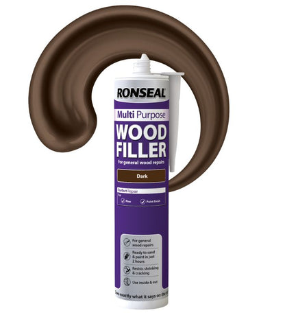 Ronseal Multi Purpose Wood Filler - Dark - 310ml - Cartridge
