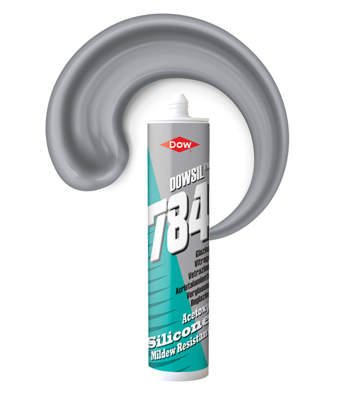Dowsil 784 Mildew Resistant Glazing Silicone Sealant 310ml Cartridge - Aluminium