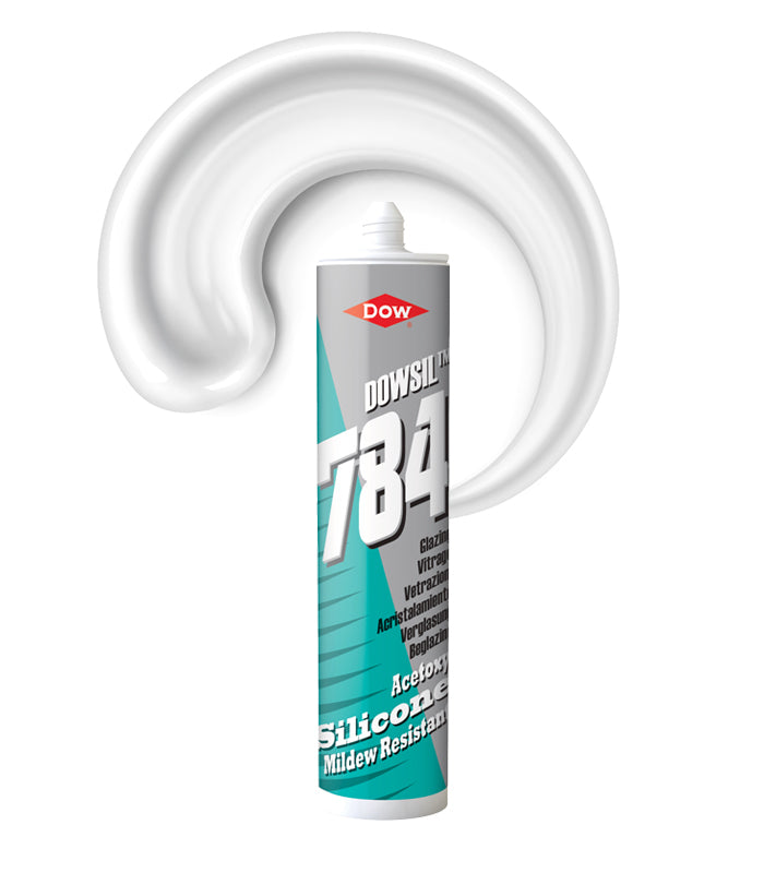 Dowsil 784 Mildew Resistant Glazing Silicone Sealant 310ml Cartridge - Clear
