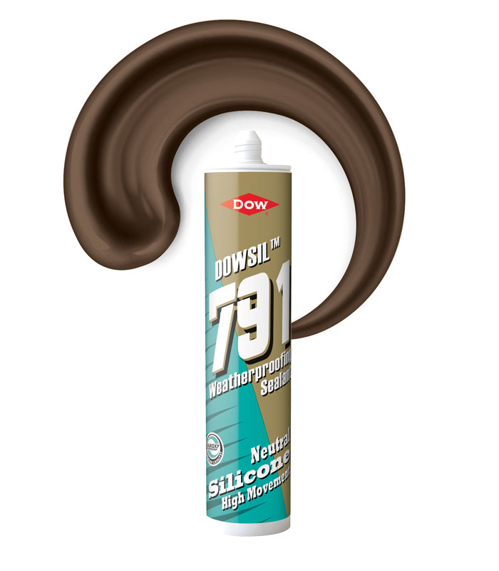 Dowsil 791 External Weatherproofing Silicone Sealant 310ml Cartridge - Brown