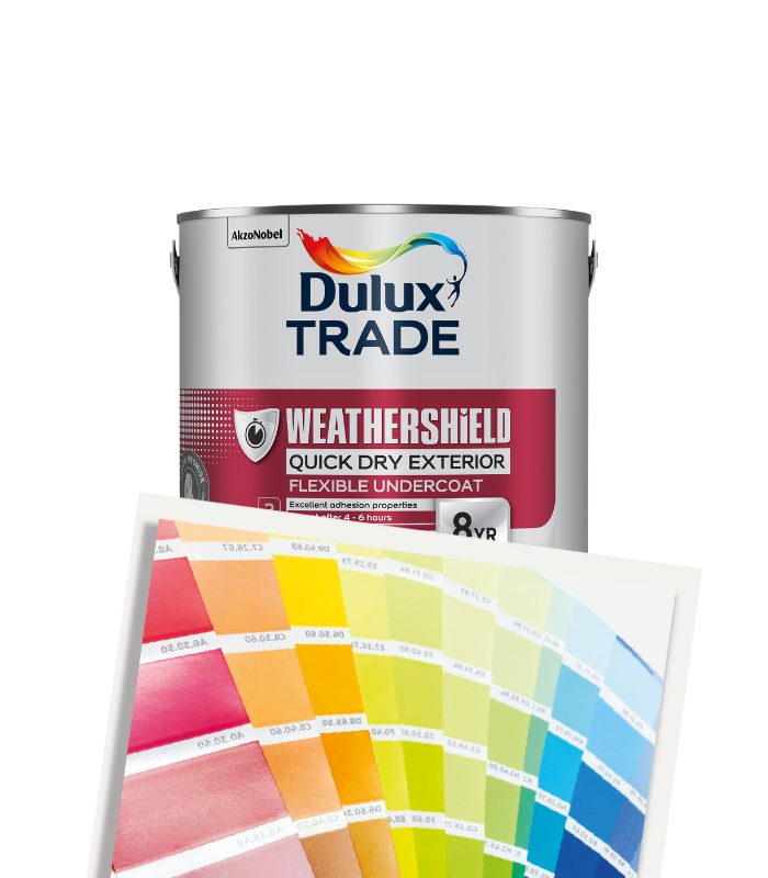 Dulux Trade Weathershield Quick Dry Exterior Flexible Undercoat 2.5L - Tinted Mixed Colour