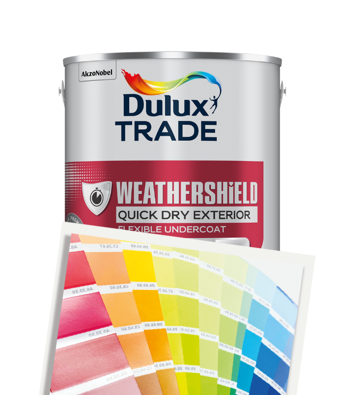 Dulux Trade Weathershield Quick Dry Exterior Flexible Undercoat 5L - Tinted Mixed Colour