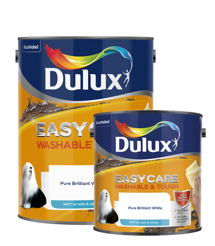 Dulux Retail Easycare Washable & Tough Matt - Pure Brilliant White - All Sizes