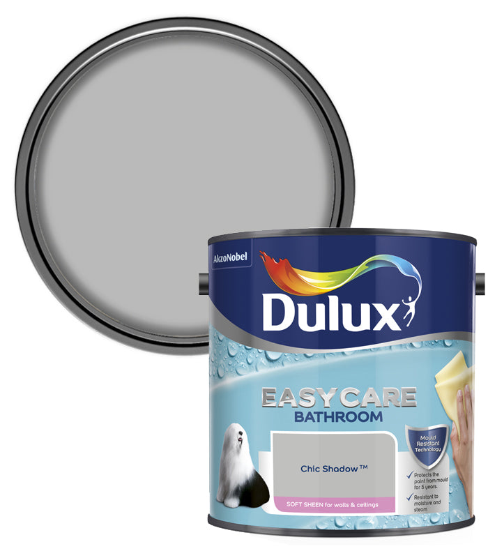 Dulux Easycare Bathroom Soft Sheen Emulsion Paint - 2.5L - Chic Shadow
