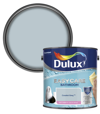 Dulux Easycare Bathroom Soft Sheen Emulsion Paint - 2.5L - Coastal Grey