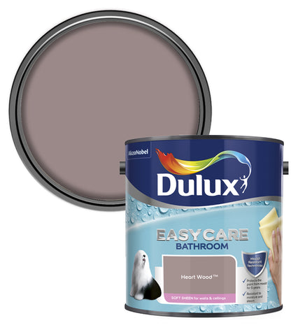 Dulux Easycare Bathroom Soft Sheen Emulsion Paint - 2.5L - Heart Wood