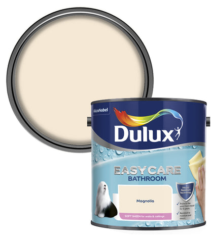 Dulux Easycare Bathroom Soft Sheen Emulsion Paint - 2.5L - Magnolia