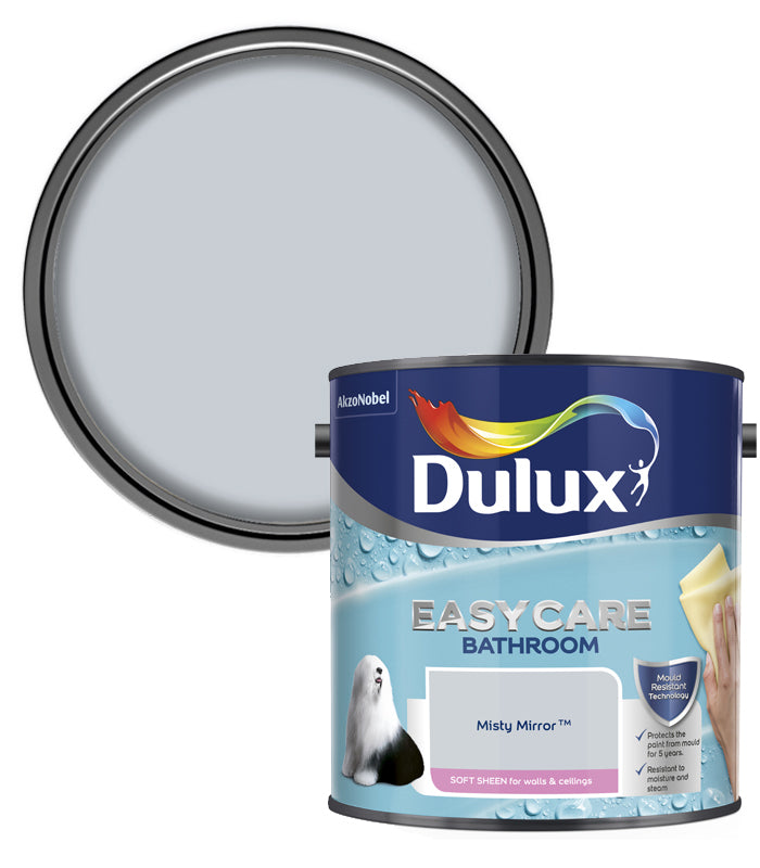 Dulux Easycare Bathroom Soft Sheen Emulsion Paint - 2.5L - Misty Mirror