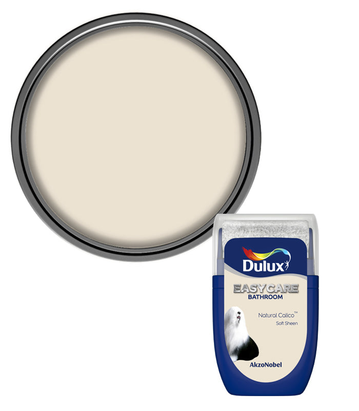 Dulux Easycare Bathroom Soft Sheen Tester Pot - 30ml - Natural Calico