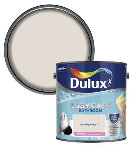 Dulux Easycare Bathroom Soft Sheen Emulsion Paint - 2.5L - Nutmeg White