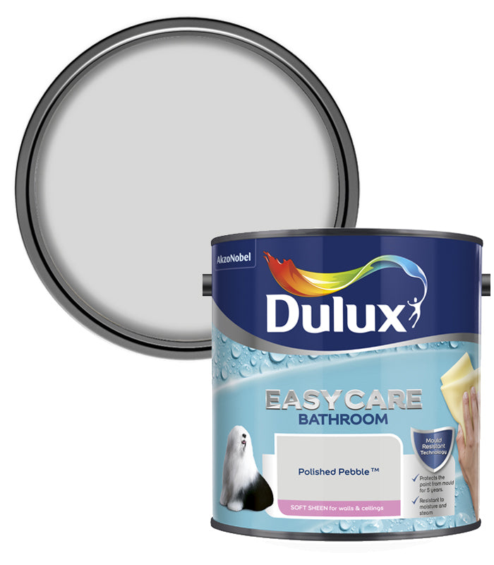 Dulux Easycare Bathroom Soft Sheen Emulsion Paint - 2.5L - Polished Pebble