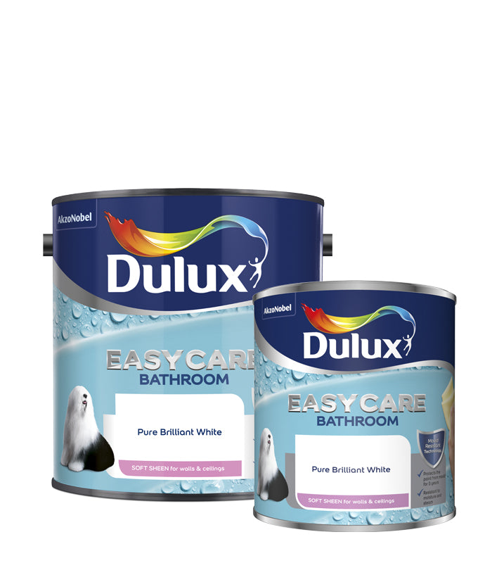 Dulux Easycare Bathroom Soft Sheen Paint - Pure Brilliant White