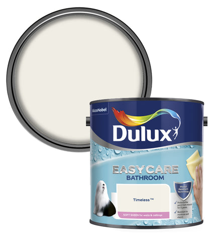 Dulux Easycare Bathroom Soft Sheen Emulsion Paint - 2.5L - Timeless