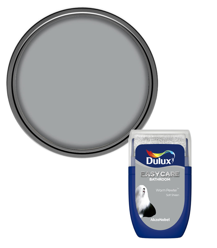 Dulux Easycare Bathroom Soft Sheen Tester Pot - 30ml - Warm Pewter